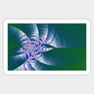 Spinning shiny abstract fractal Sticker